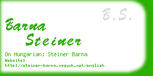 barna steiner business card